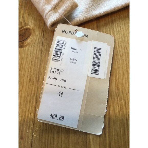 NWT Vintage Escada Womens Beige Turtleneck Sweater Size 44 Cashmere Wool Blend L - Picture 6 of 10